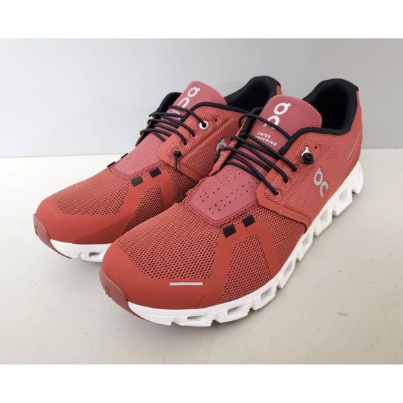 On Running Red and Black Sneakers Lightweight Performance - Picture 1 of 5